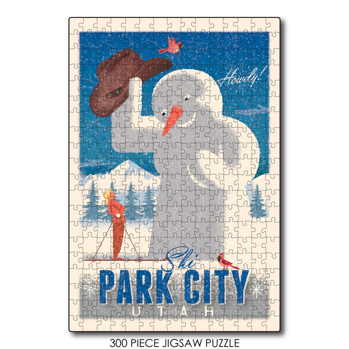 Park City Cowboy Snowman