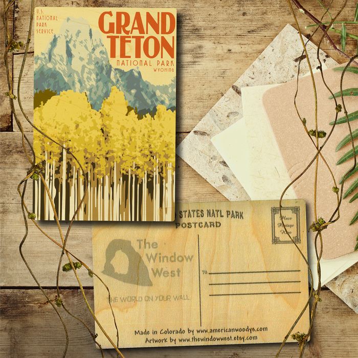 Grand Teton Aspen Postcard