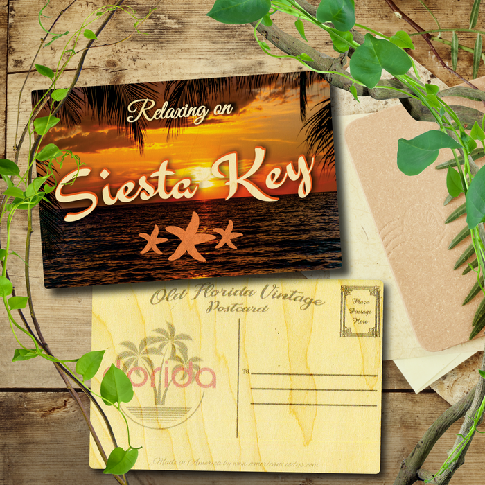 Siesta Key Starfish Sunset Postcard