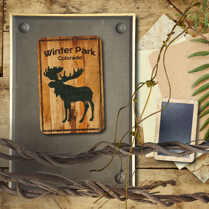 Winter Park Standing Moose Magnet