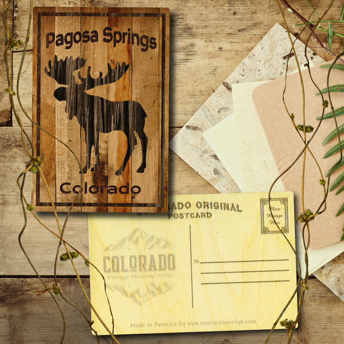 Pagosa Springs Standing Moose Postcard