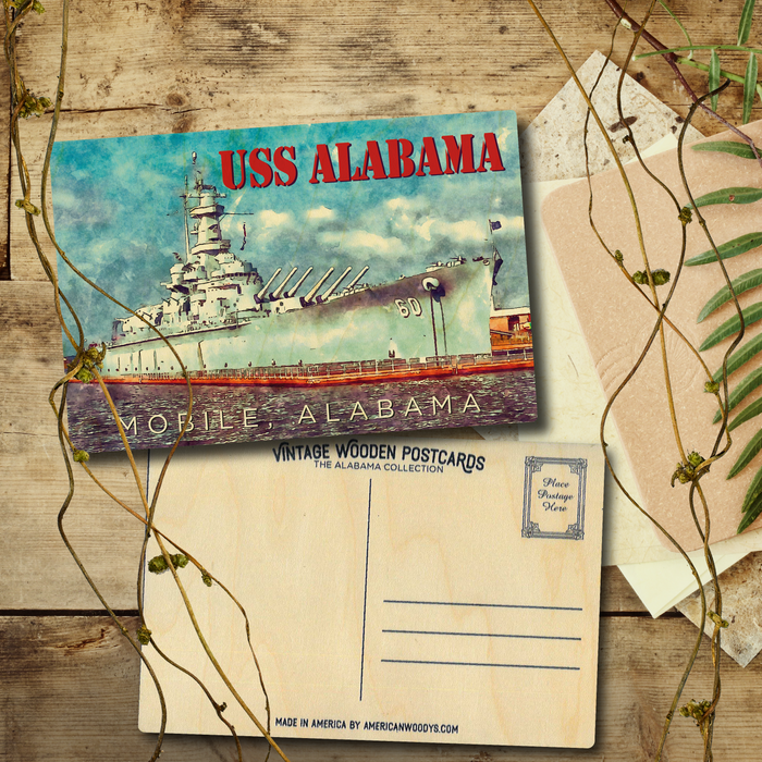 USS Alabama Mobile Postcard