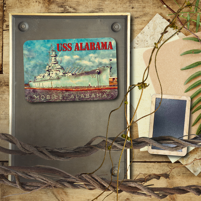 USS Alabama Mobile Magnet