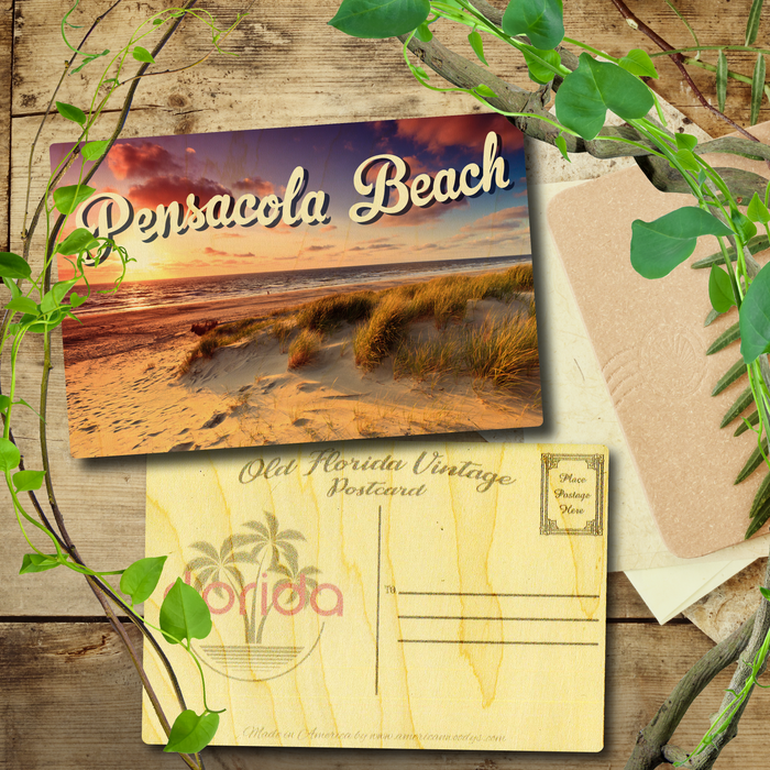 Pensacola Beach Dune Sunset Postcard