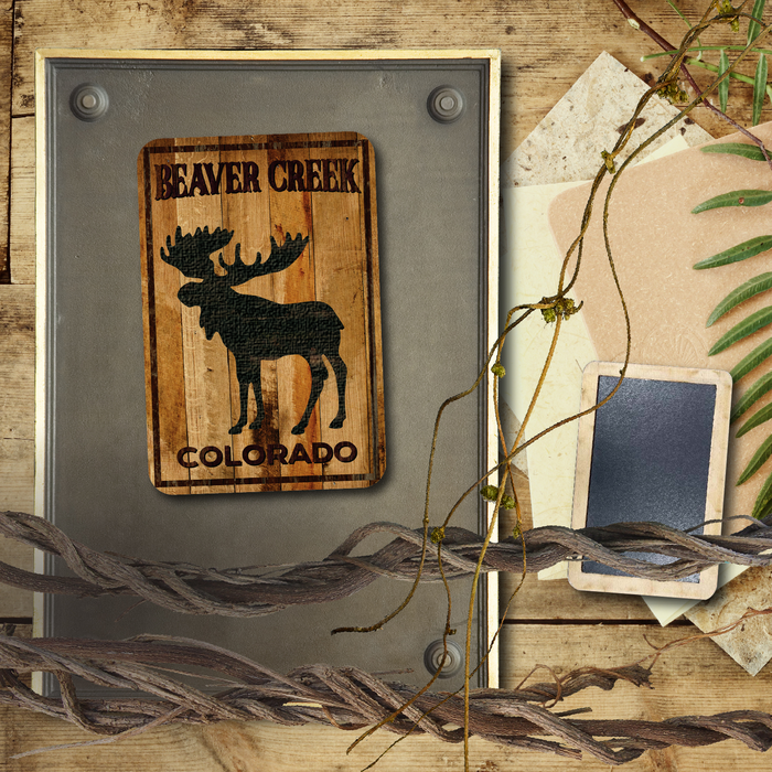 Beaver Creek Standing Moose Magnet