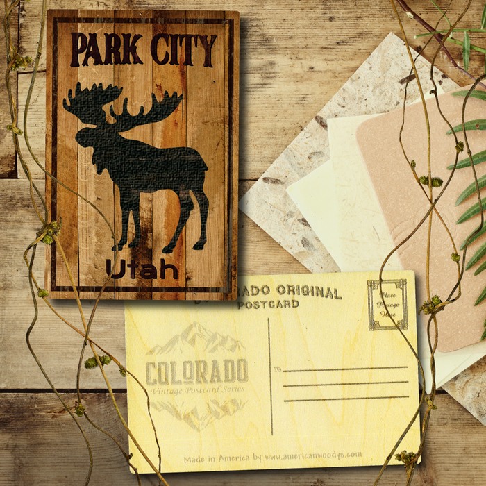 Park City Standing Moose Postcard