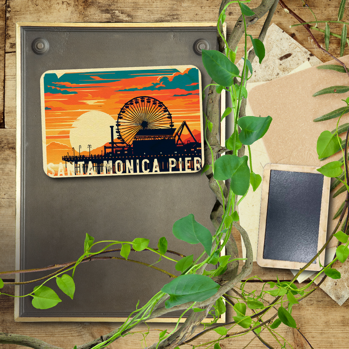 Santa Monica Pier Sunset Magnet