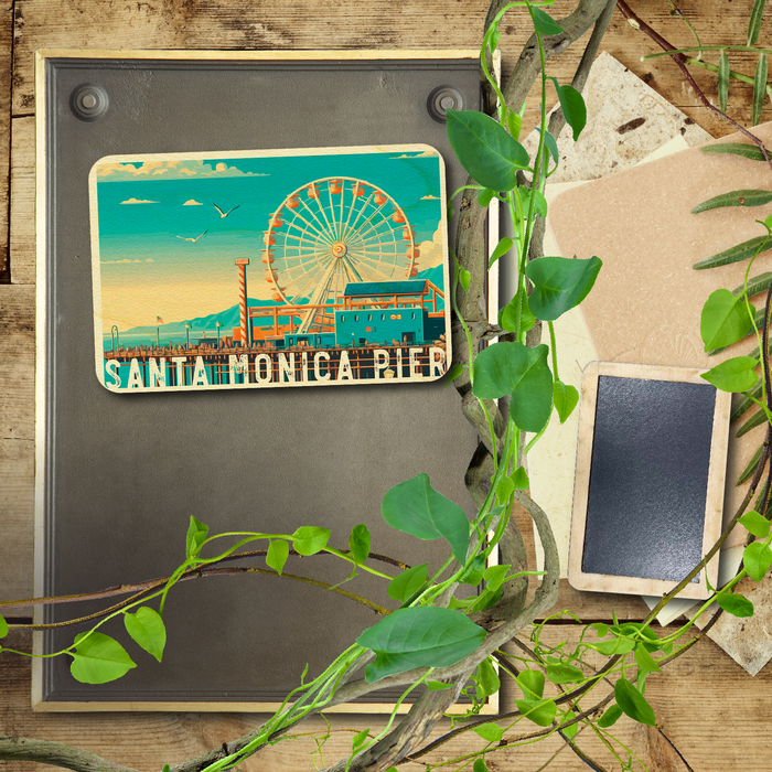 Santa Monica Pier Spring Magnet