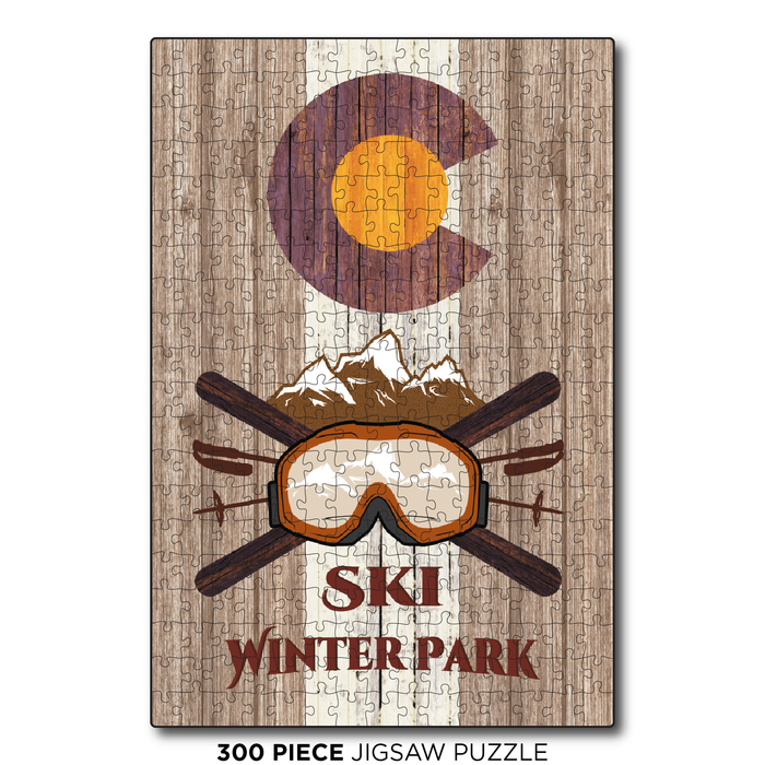 Winter Park Brown Ski Flag