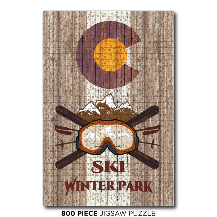 Winter Park Brown Ski Flag