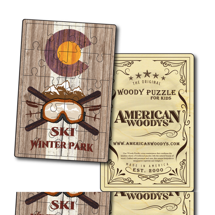 Winter Park Brown Ski Flag