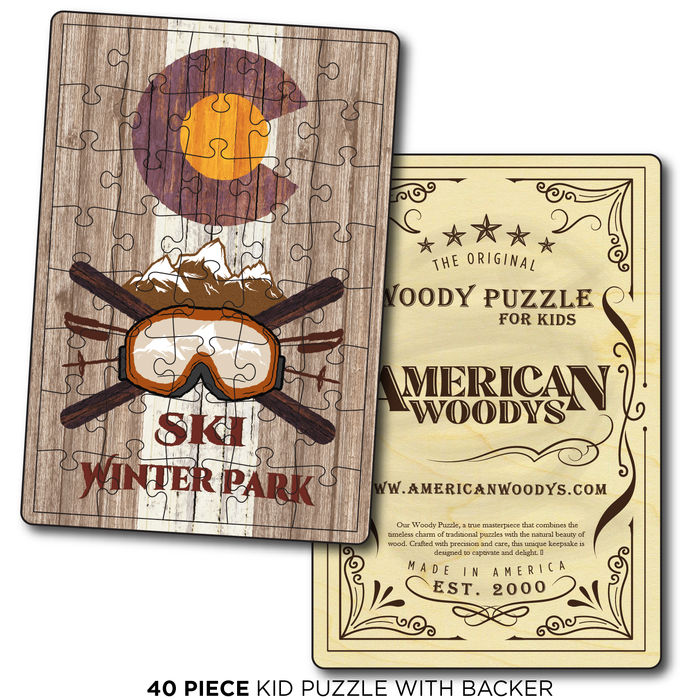 Winter Park Brown Ski Flag