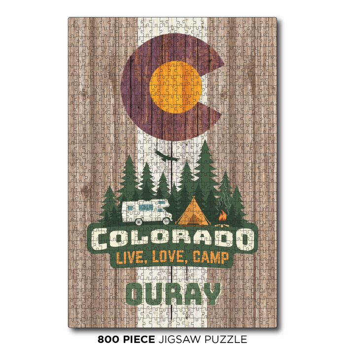 Ouray Brown Camping Flag