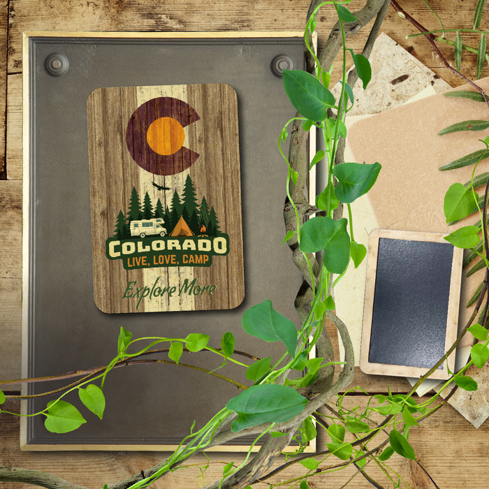 Explore More Colorado Brown Camping Flag