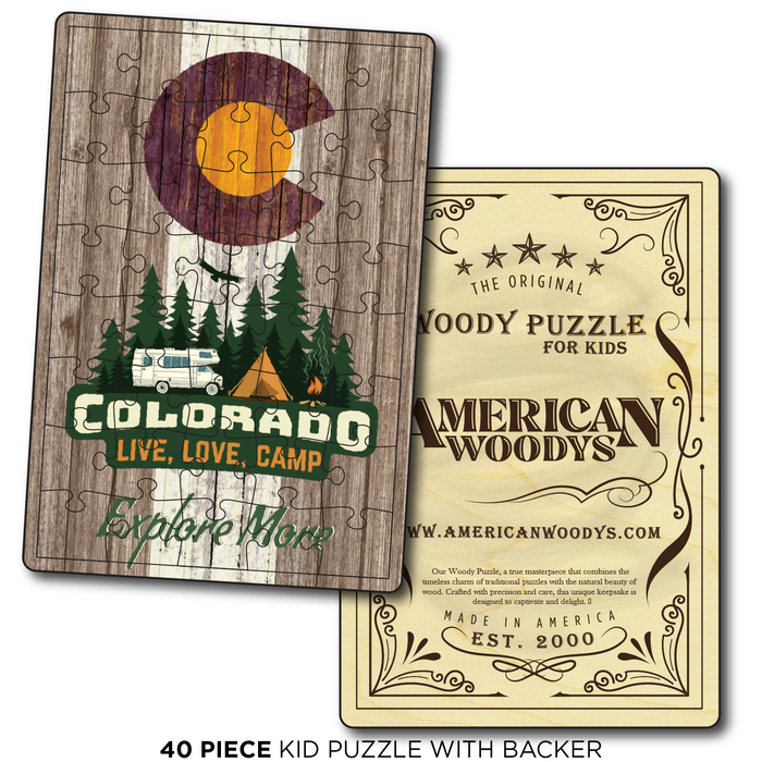 Explore More Colorado Brown Camping Flag