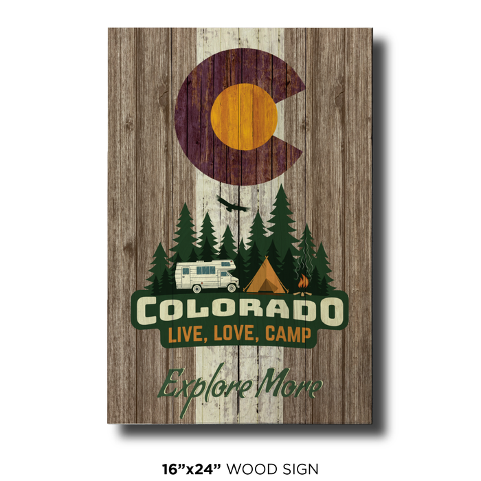Explore More Colorado Brown Camping Flag