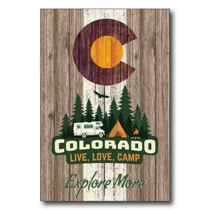 Explore More Colorado Brown Camping Flag