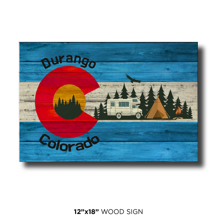 Durango Blue Camping Flag