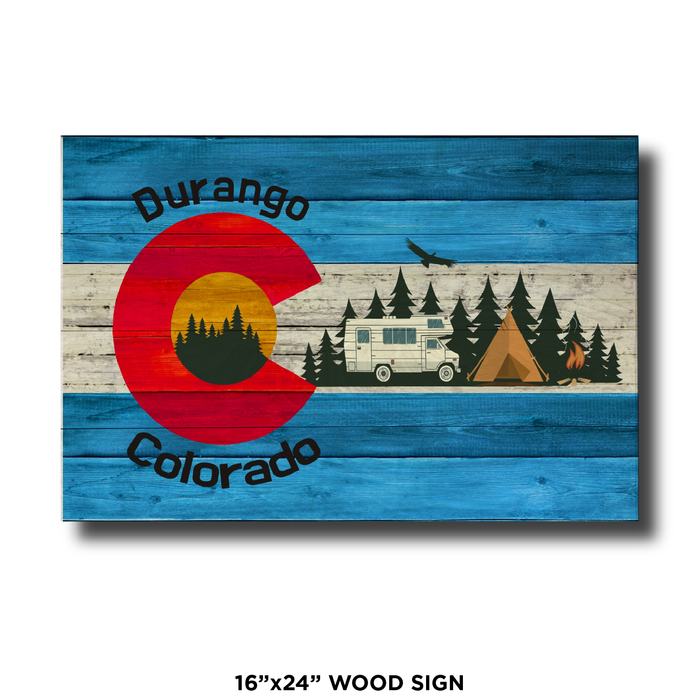Durango Blue Camping Flag