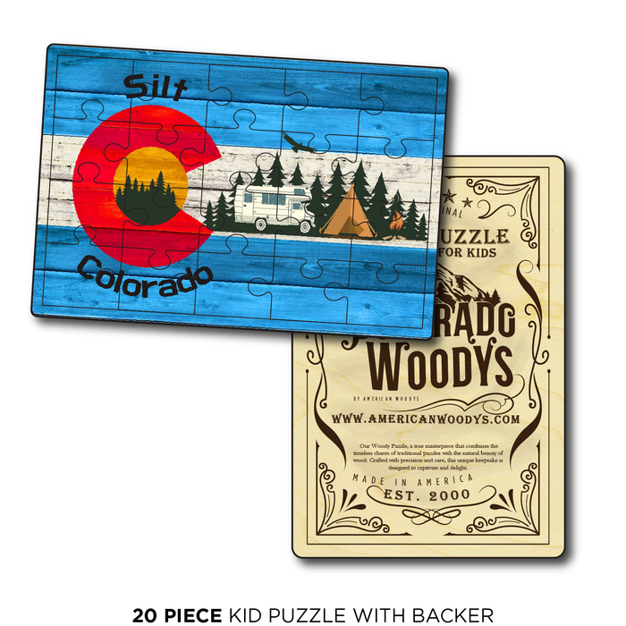 Silt Blue Camping Flag