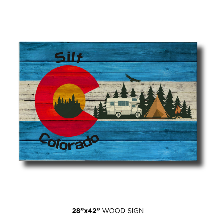 Silt Blue Camping Flag