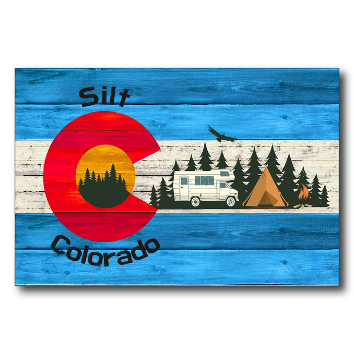 Silt Blue Camping Flag