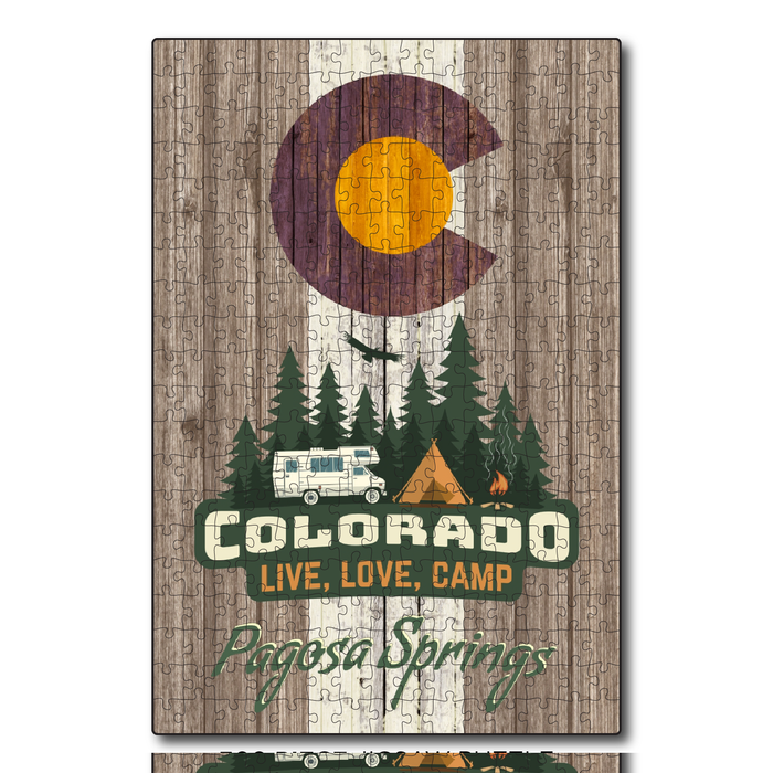 Pagosa Springs Brown Camping Flag