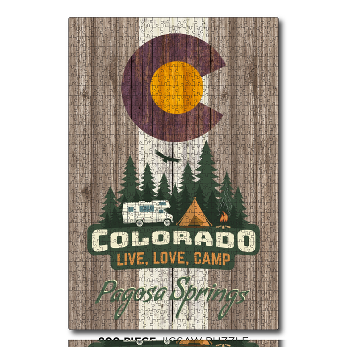 Pagosa Springs Brown Camping Flag