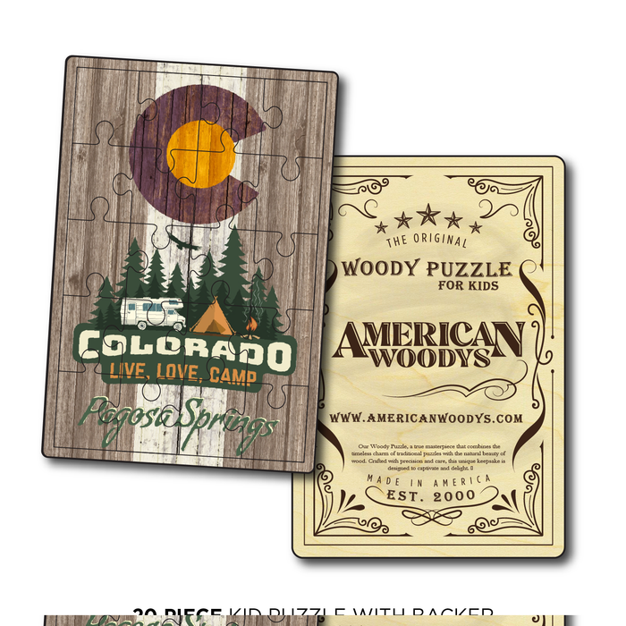 Pagosa Springs Brown Camping Flag