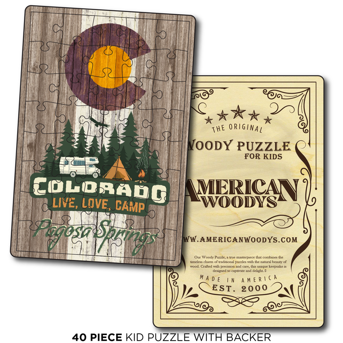 Pagosa Springs Brown Camping Flag