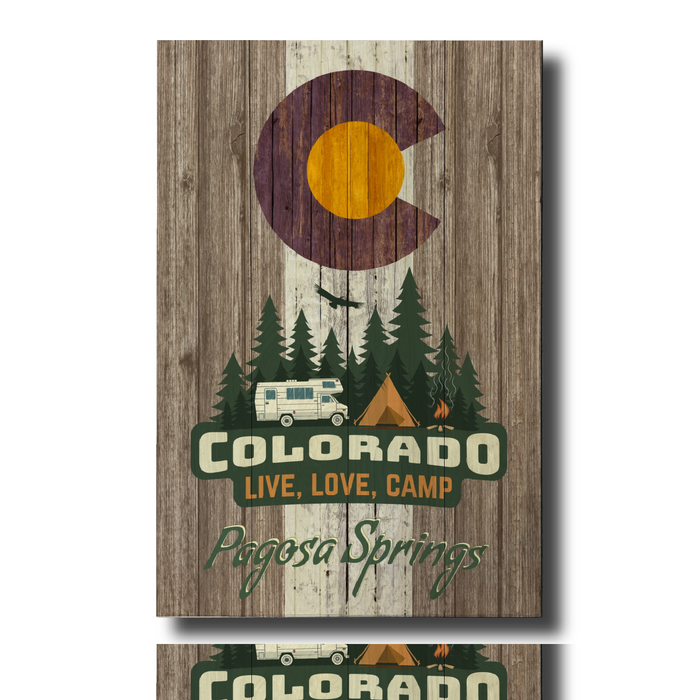 Pagosa Springs Brown Camping Flag