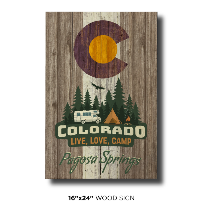 Pagosa Springs Brown Camping Flag