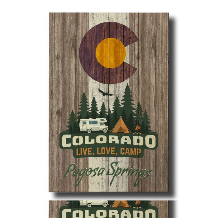 Pagosa Springs Brown Camping Flag