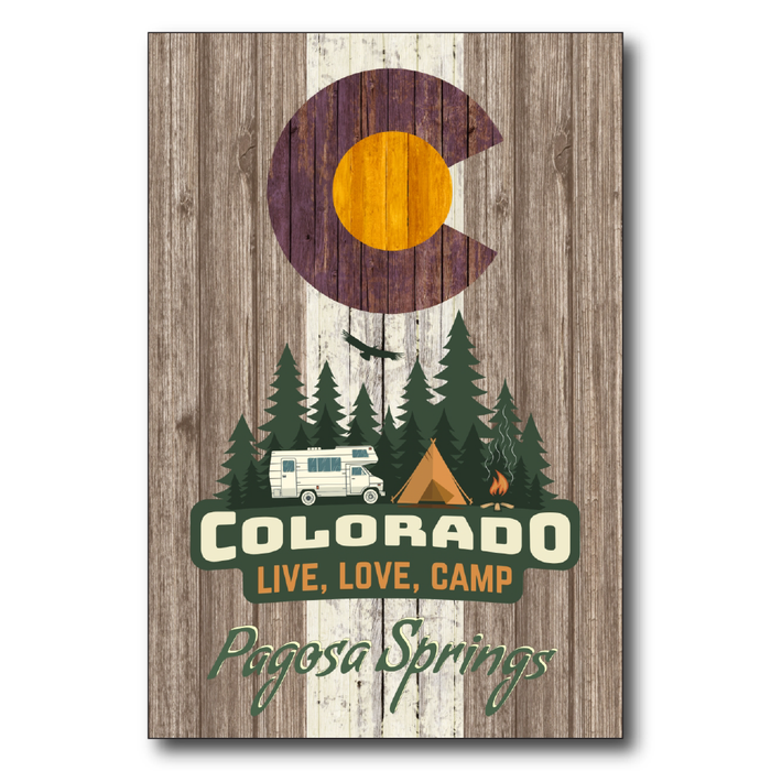 Pagosa Springs Brown Camping Flag