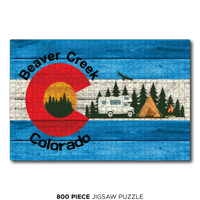 Beaver Creek Blue Camping Flag