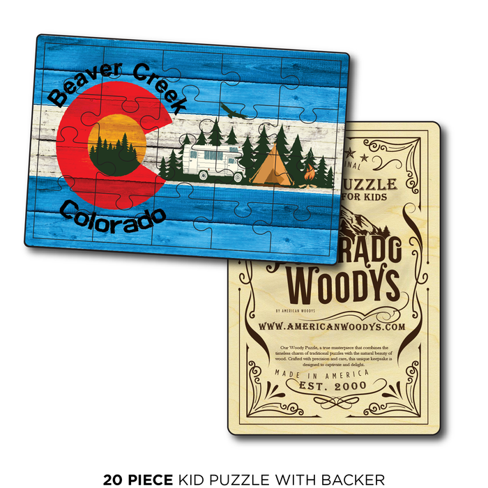 Beaver Creek Blue Camping Flag