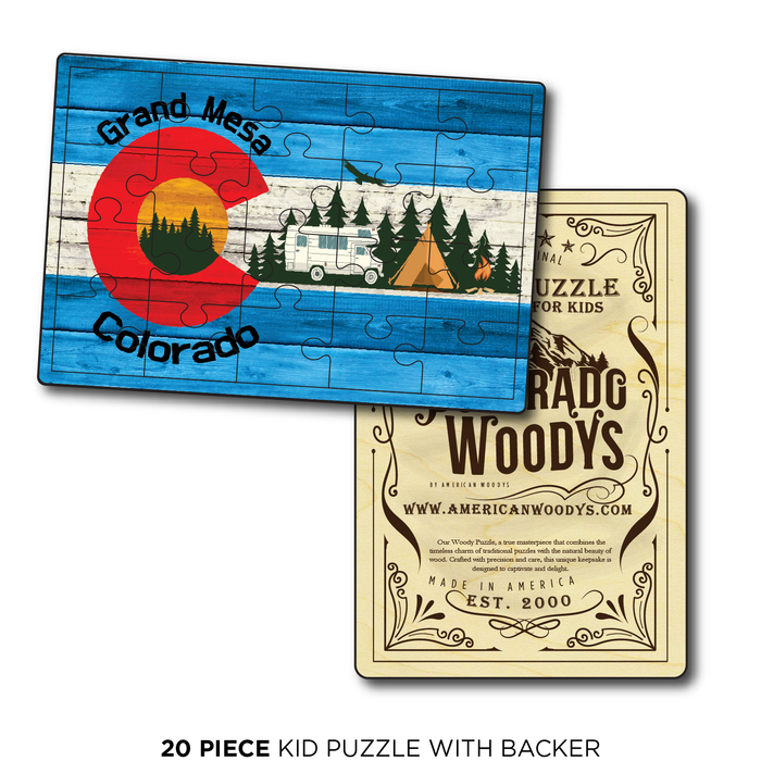 Grand Mesa Blue Camping Flag