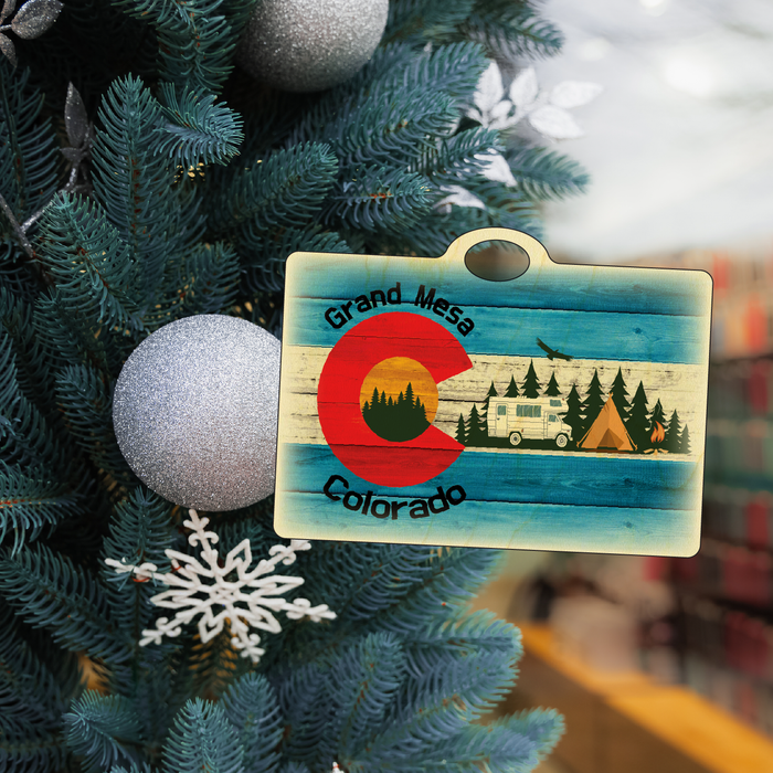 Grand Mesa Blue Camping Flag