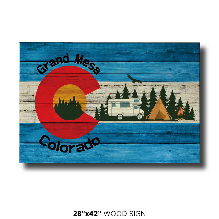 Grand Mesa Blue Camping Flag