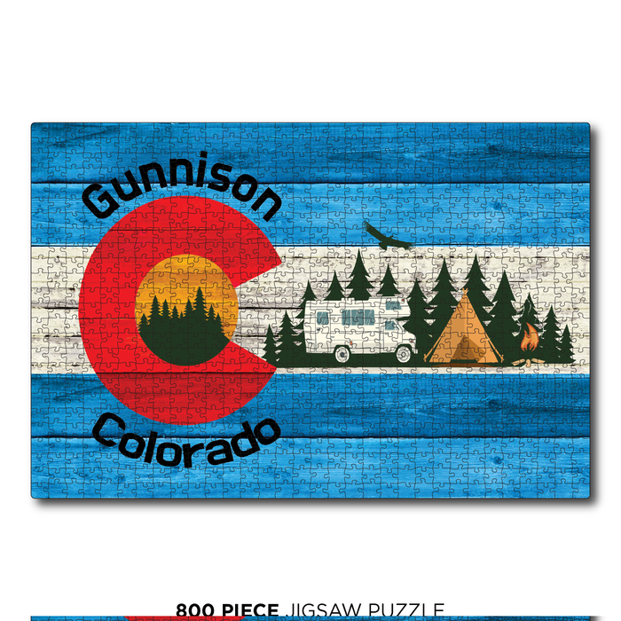 Gunnison Blue Camping Flag