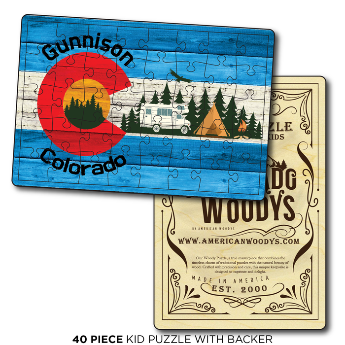 Gunnison Blue Camping Flag