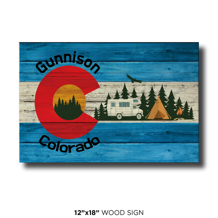 Gunnison Blue Camping Flag