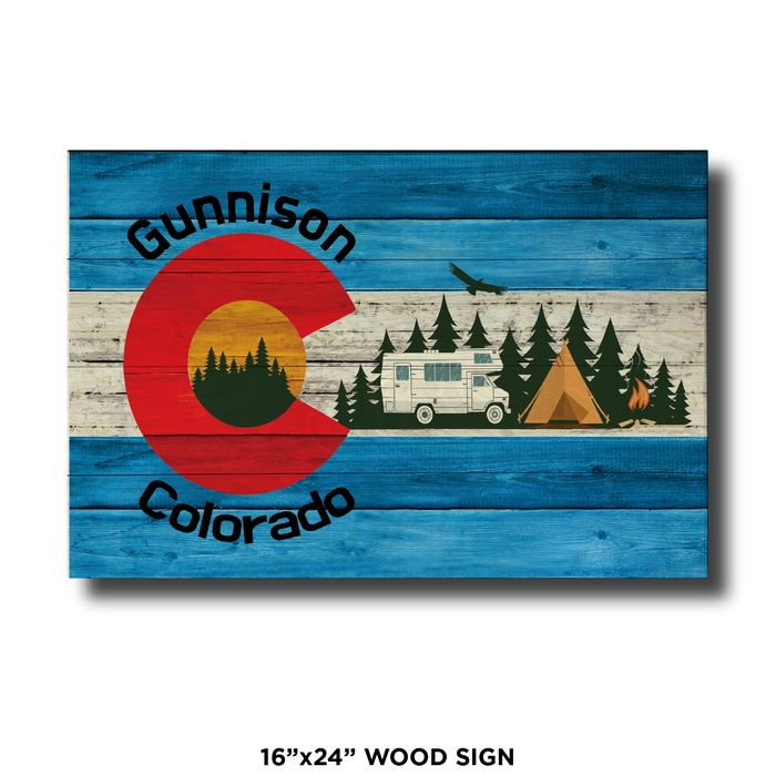 Gunnison Blue Camping Flag