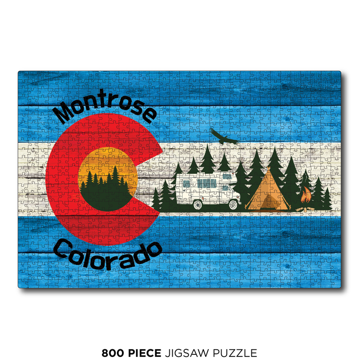 Montrose Blue Camping Flag