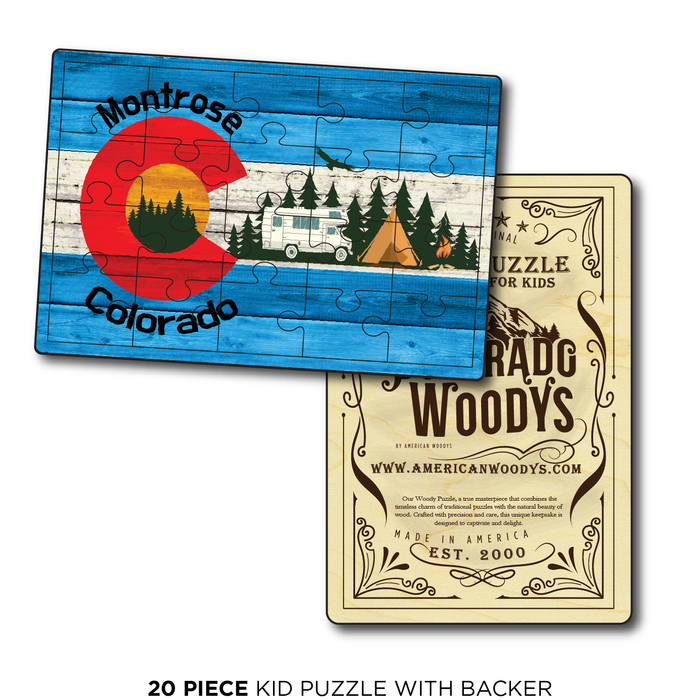 Montrose Blue Camping Flag