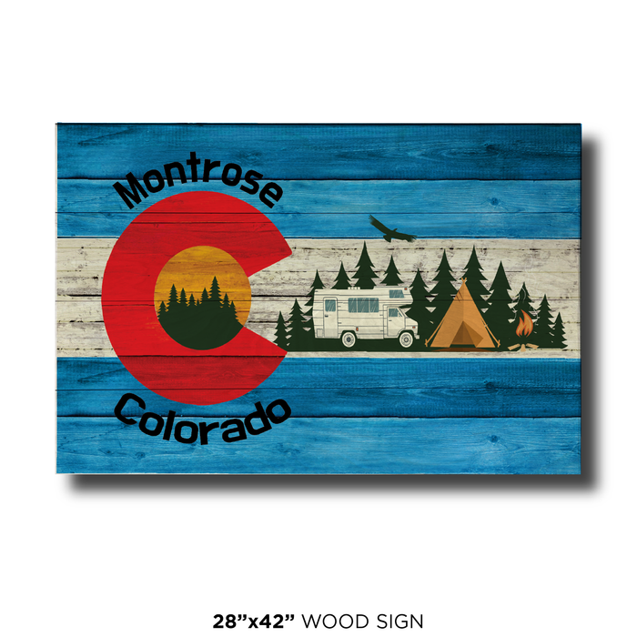 Montrose Blue Camping Flag