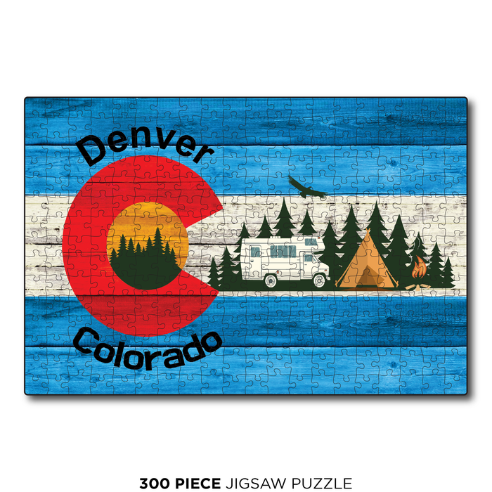 Denver Blue Camping Flag