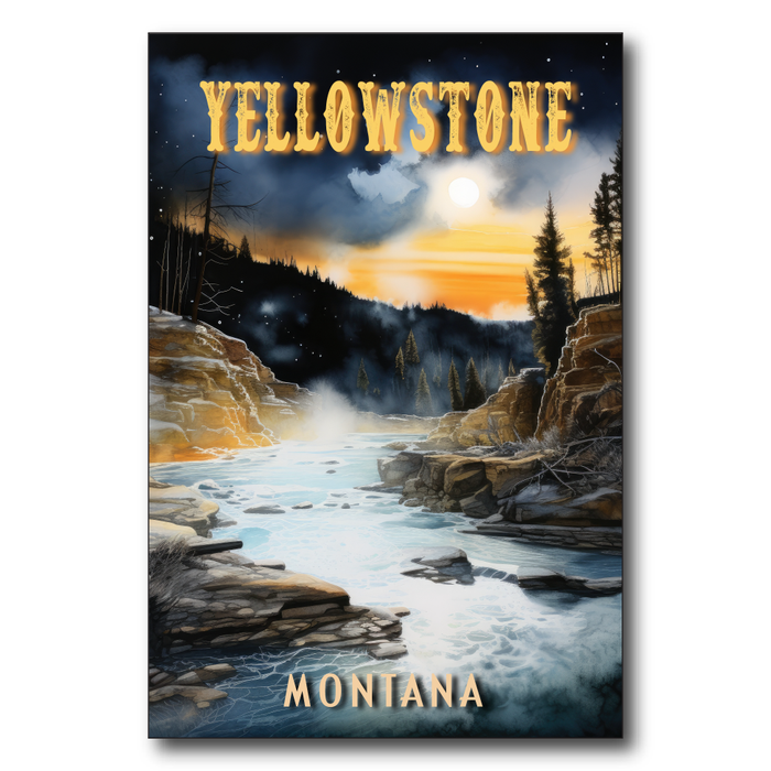 Yellowstone Night Lights - Montana