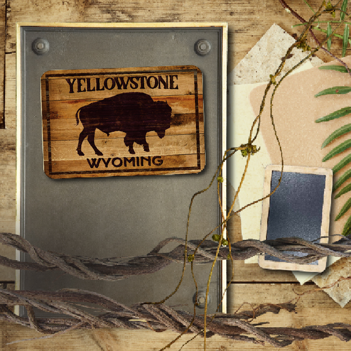 Buffalo Sign Yellowstone - Wyoming