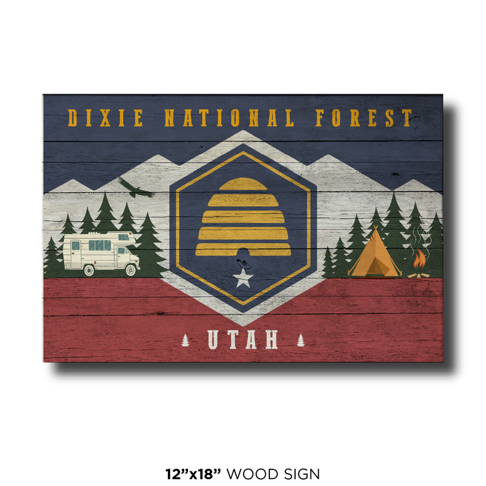 Utah Camping Flag Dixie National Forest